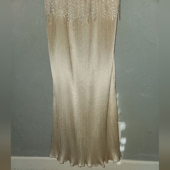 Vintage Ivory Embroidered Fringe Maxi Dress by Lee Jordan - Picture 12 of 16
